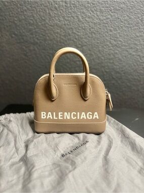 Balenciaga Ville XXS Hand Bag in Mink Grey